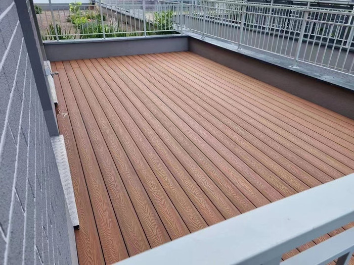 Low Moq Invisible Co-extrusion Wpc Decking Anti-slip Easy Install Grooved Co-extrusion Invisible Decking