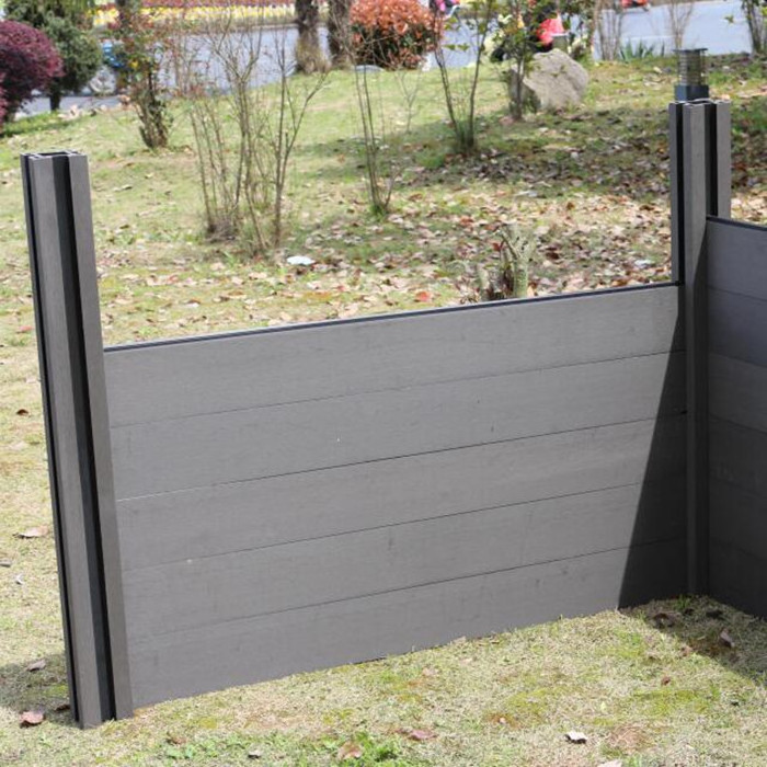 wholesale exterior fences aluminum frame WPC wood plastic composite wood panel