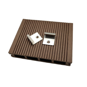 Outdoor WPC Composite Decking Interlocking wood decking with STAINLESS STEEL 304 START CLIP FOR CONNECT FIRST DECK FLOORING