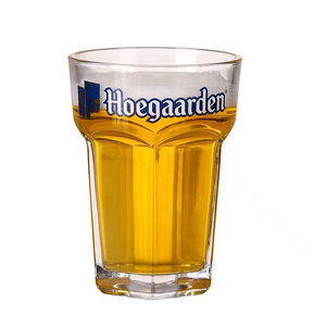 wholesale 17oz glass cup beer glasses custom octagonal Hoegaarden Pint Beer Glass belgian beer glass