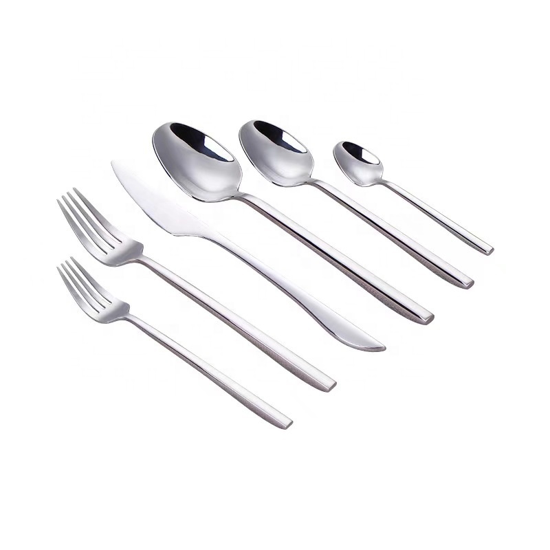 Wholesale 304 stainless steel steak knife, fork and spoon set thick Western tableware dessert spoon set