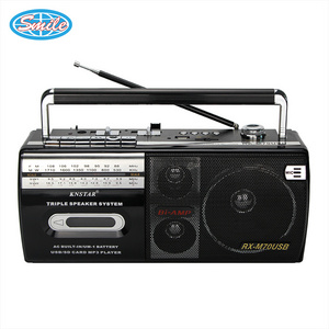 Cassette Radio Retro Boombox Player AC Powered Or Battery Operated Stereo AM/FM Radio With Speaker