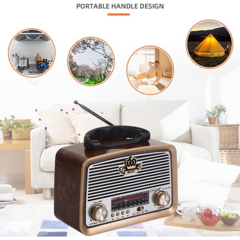 Newest Portable Retro BT Radio Am Fm Multiband Band Stereo Scan Music Speaker Best Quality Outdoor Radio