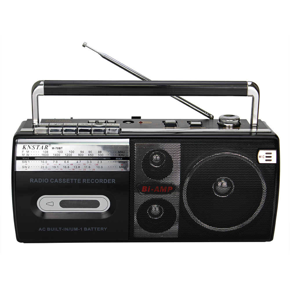 Cassette Radio Retro Boombox Player AC Powered Or Battery Operated Stereo AM/FM Radio With Speaker