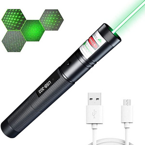 Green high Power Multifunctional LED laser pointer USB Charging Portable Laser Flashlight for Teaching Outdoor Astronomy Lovers