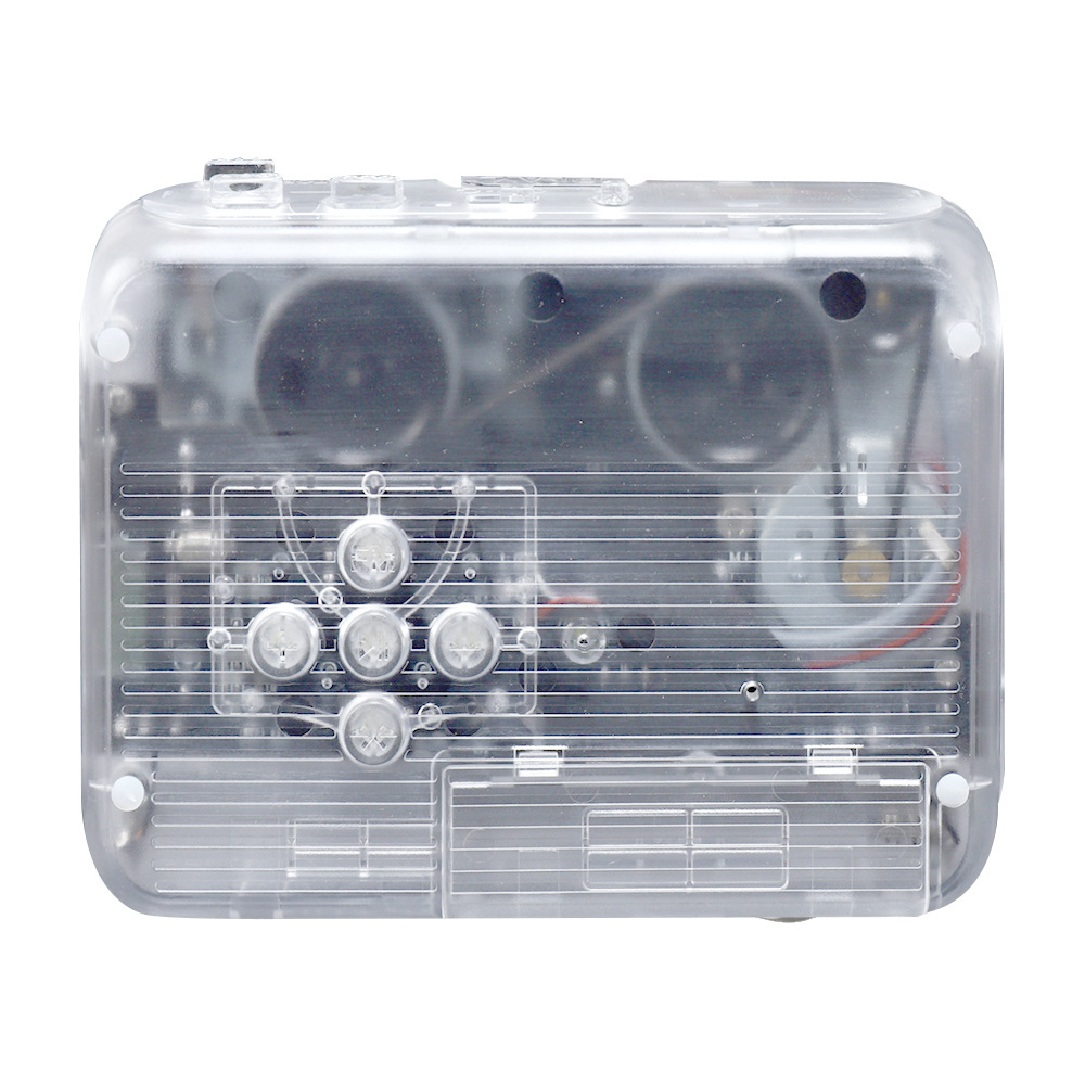 Factory Hot Sell Transparent BT Cassette USB Recorder Player With Am Fm Radio Clear Tape Player Stereo Cassette Player