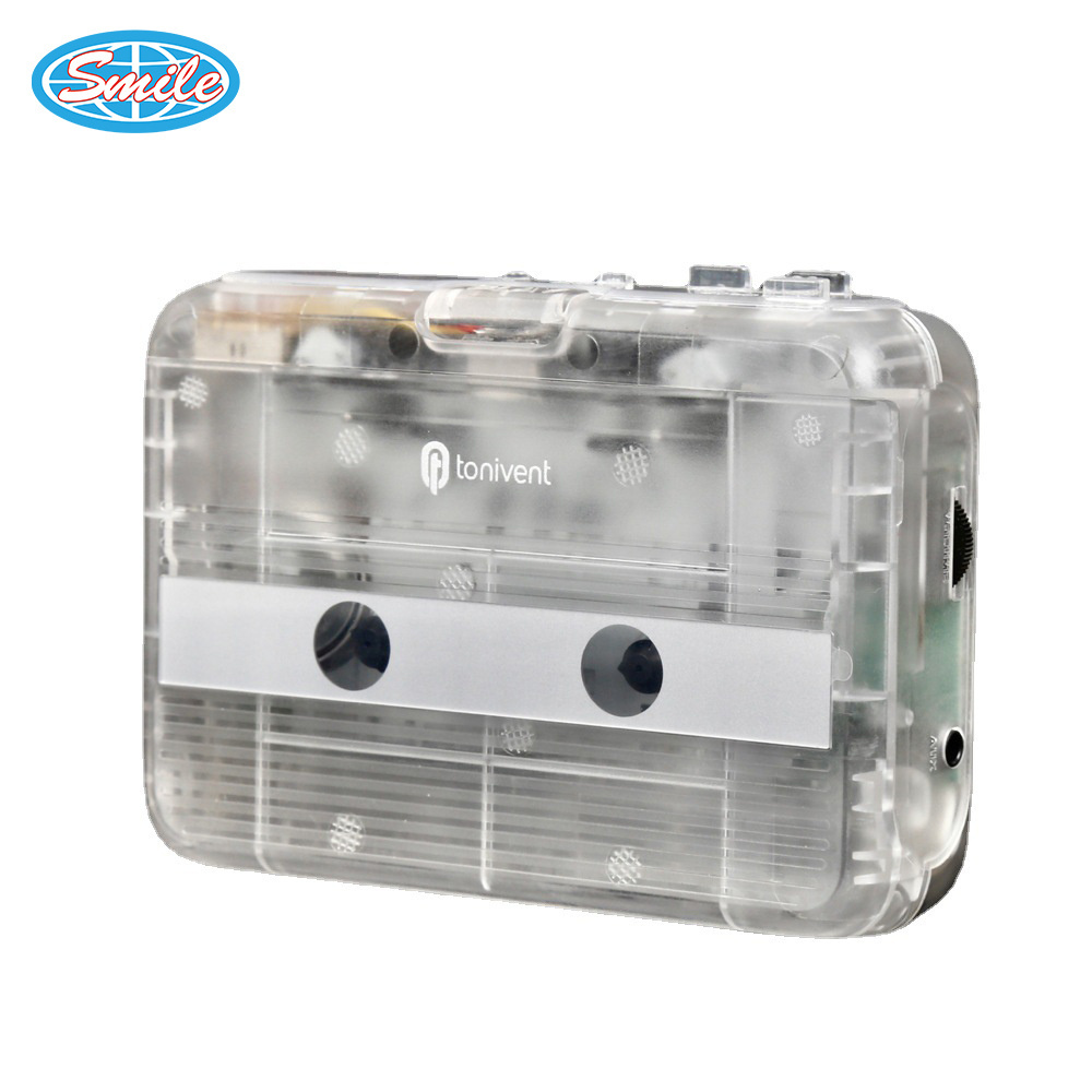 Factory Hot Sell Transparent BT Cassette USB Recorder Player With Am Fm Radio Clear Tape Player Stereo Cassette Player