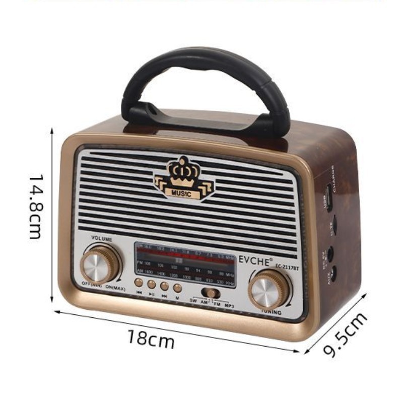 Newest Portable Retro BT Radio Am Fm Multiband Band Stereo Scan Music Speaker Best Quality Outdoor Radio