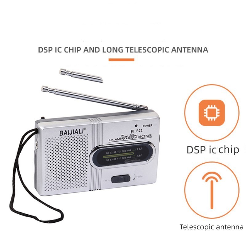 New Design Small Retro Am Fm Portable Radio Full -Band Shortwave Receiver With Speakers And Hand Rope