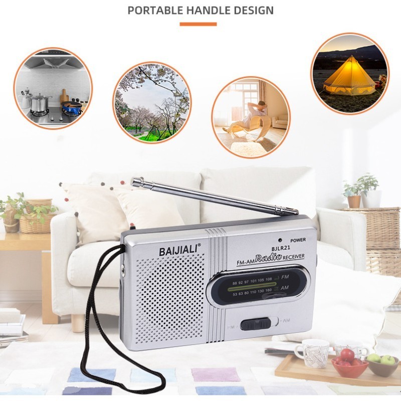 New Design Small Retro Am Fm Portable Radio Full -Band Shortwave Receiver With Speakers And Hand Rope