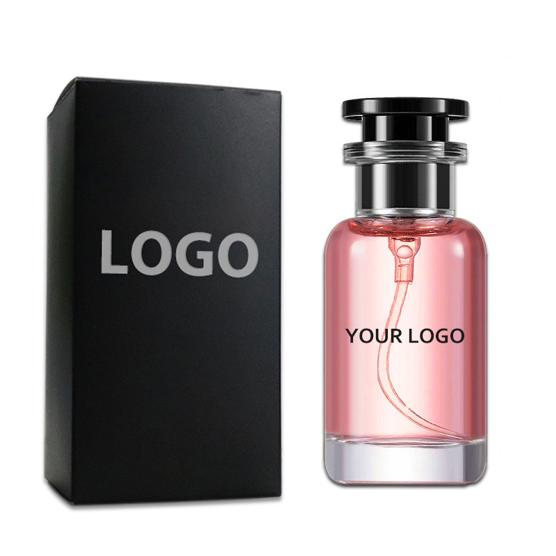 Luxury 50ml round shoulder perfume bottle cap transparent spray refillable glass bottle portable perfume bottle