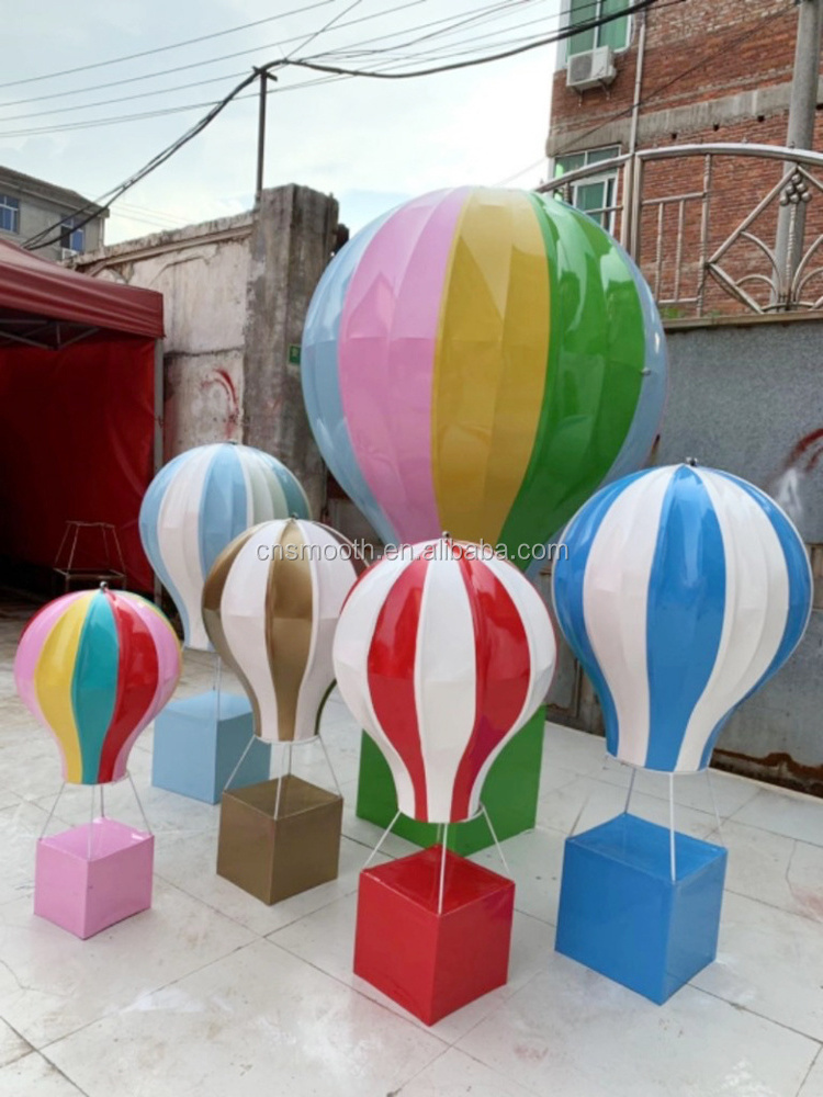 Hot Air Balloon Fiberglass Decoration Hot Air Balloon Sculpture For Wedding Decoration