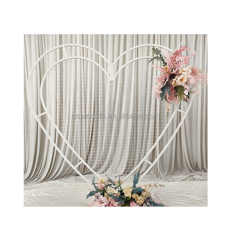 Explosive Models Heart Shape Flower Arch Iron Metal Backdrop Frame Stand For Wedding Decoration