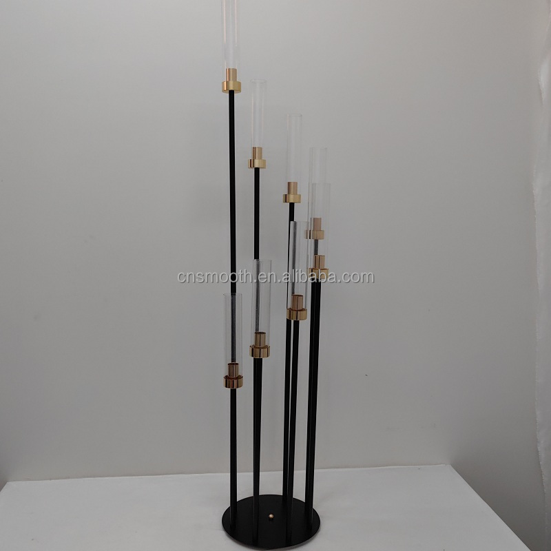 Wedding Geometric Decorating Metal Gold Glass Candle Holder For Wedding Decoration