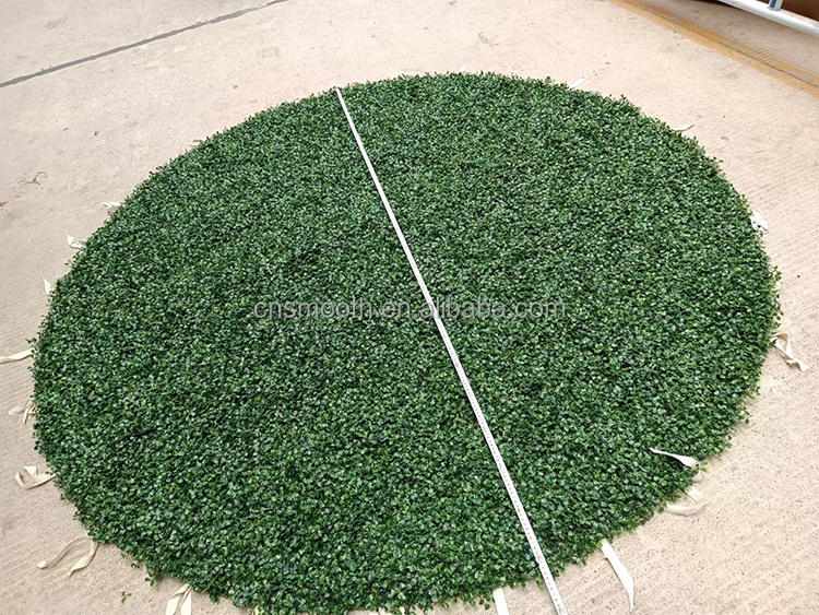 Safari events decor 2m round green artificial grass wall for wedding backdrop