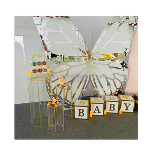 Wedding Decoration Supplies PVC Stage Wall Decorations Acrylic Butterfly Backdrop Wedding Backdrop for Event Decors