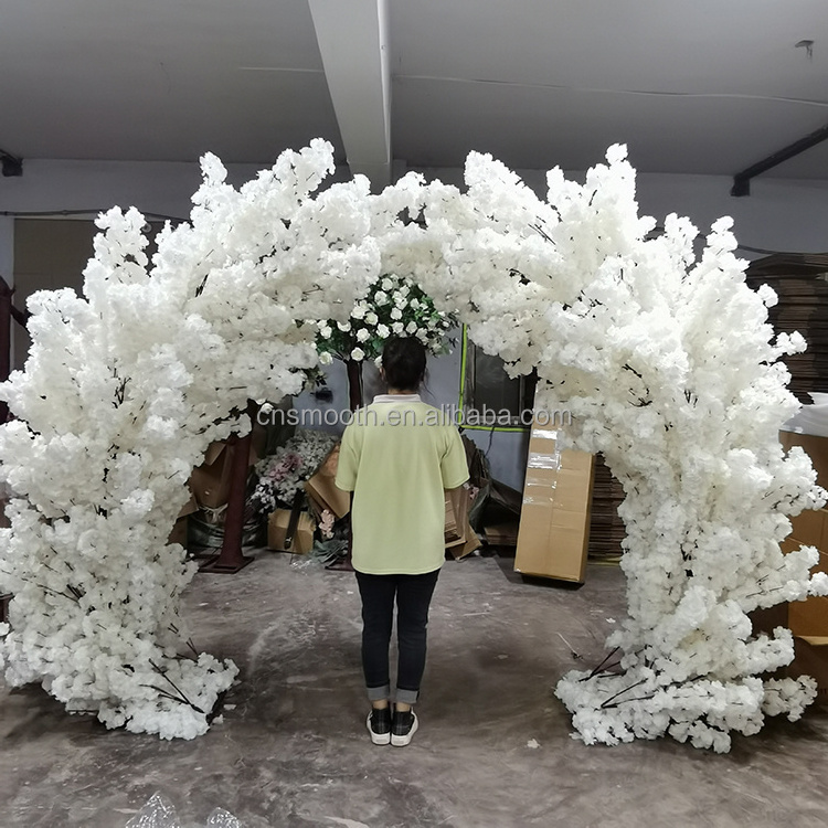 Wedding Entrance Cherry Flower Arch Artificial Cherry Blossom Trees For Walkway Decoration