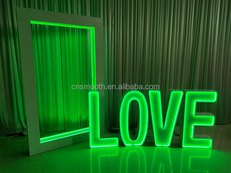 Wholesale 3ft 4ft Tall Electronic Sign Marquee Numbers Light Up RGB Letters For Wedding Supplies