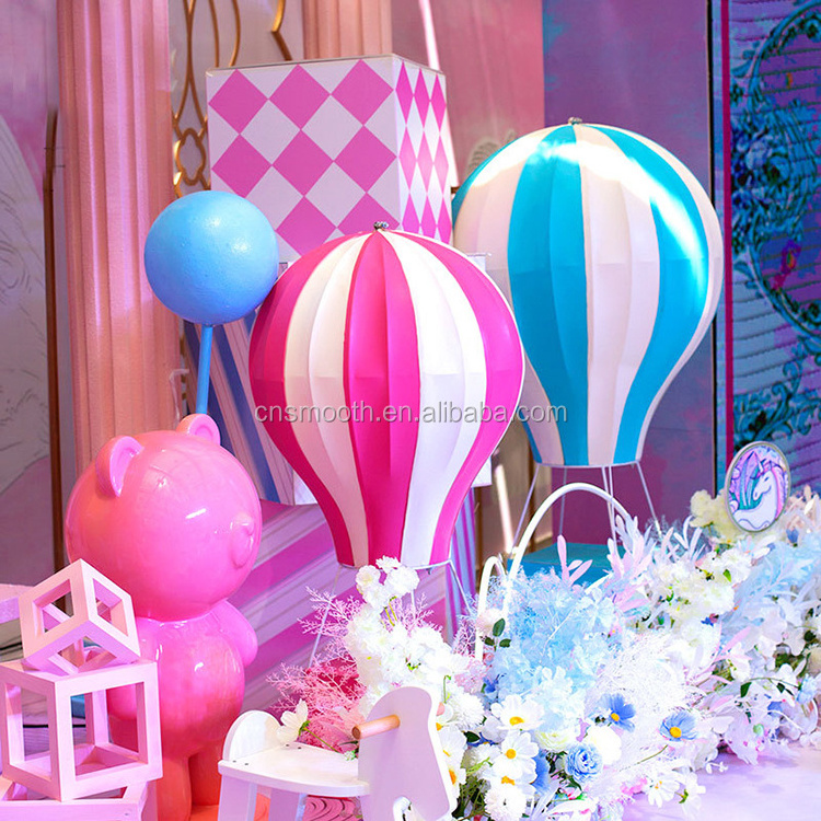 Hot Air Balloon Fiberglass Decoration Hot Air Balloon Sculpture For Wedding Decoration