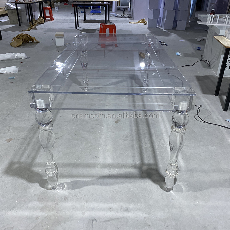 Wedding Modern Clear decorate acrylic table Acrylic Bridal table / acrylic Sweetheart table