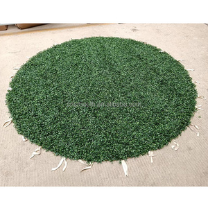 Safari events decor 2m round green artificial grass wall for wedding backdrop