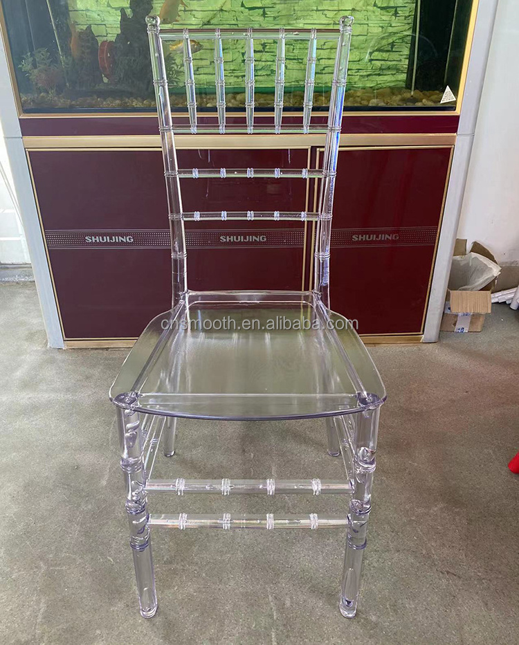 Wholesale Hotel Transparent Stackable Clear Napoleon Chavari Tiffany Acrylic Chairs For Weddings And Banquet