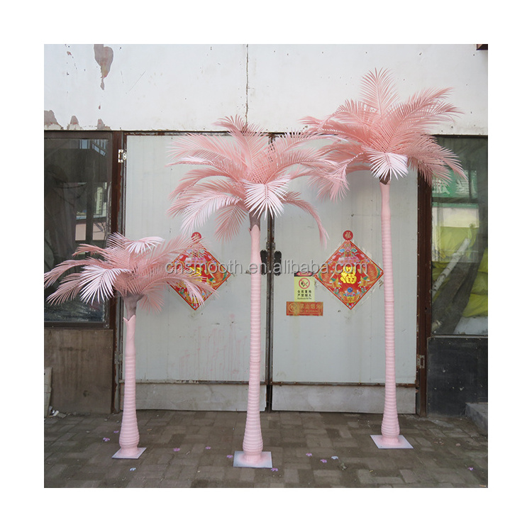 Wedding Backdrop Decoration Customized Large Tree Artificial Flower Pink Palm Tree Large Outdoor Tree for Sale