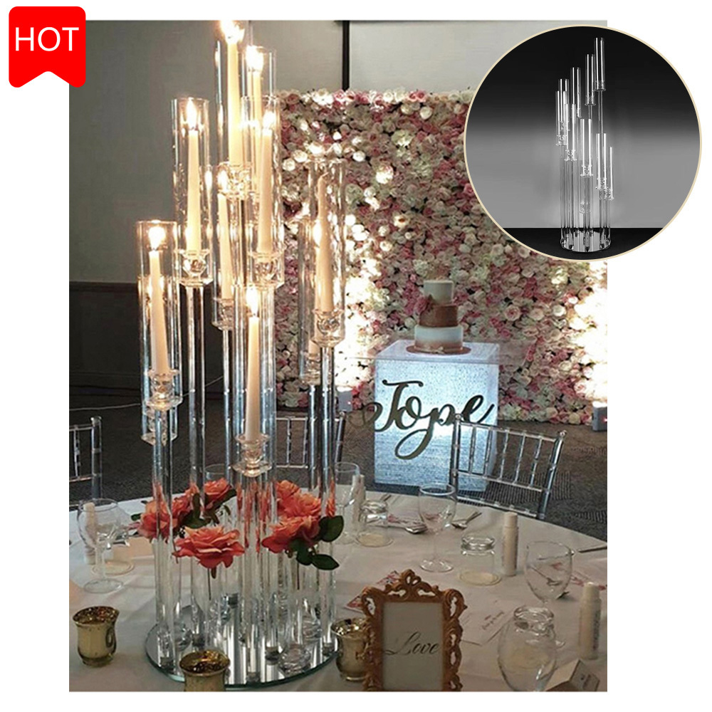 High Quality Popular Wedding Decoration Gold Candelabras Candle Holder Centerpiece For Wedding Event Decor