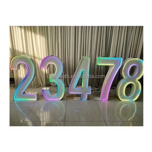 Smooth Customized Color Changing RGB Led Letter Lights Numbers Marquee Letters Wedding Sign Large Light Up Numbers