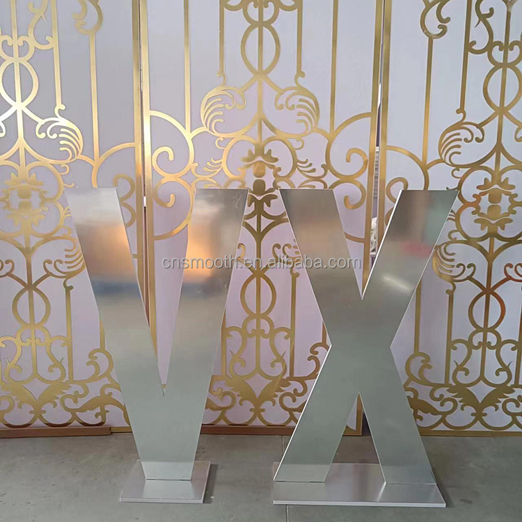 Wedding Props 3ft 4ft Mirror Marquee Birthday Number Letters Gold Acrylic Numbers for Birthday Party