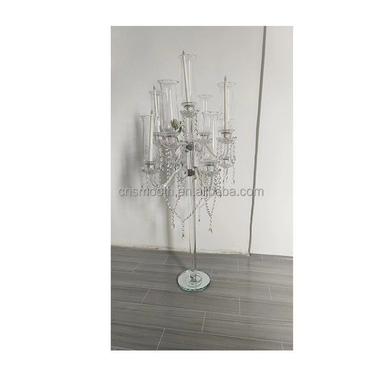 Large Transparent Acrylic Crystal Candlestick Acrylic Candle Holder For Event Party Wedding