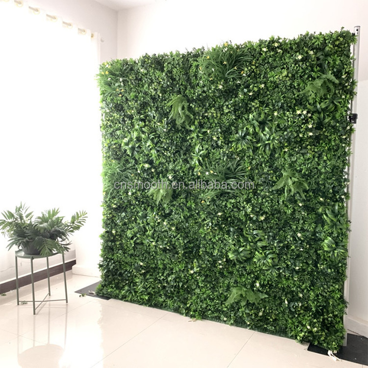 Perfect Vertical Artificial Plastic Green Plant Grass Wall for Wedding Decoration