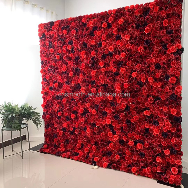 Wedding Decor Fabric Roll Up Base 3D Artificial Green Grass Wall Backdrop