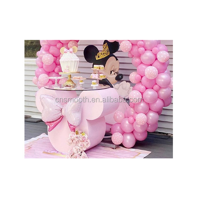 Party Wedding White Pink Cartoon Mouse Acrylic Cake Table