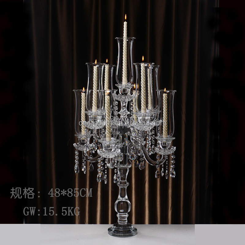 Wedding Elephant Crystal Candelabra Glass Candle Holder Table Centerpiece on Sale