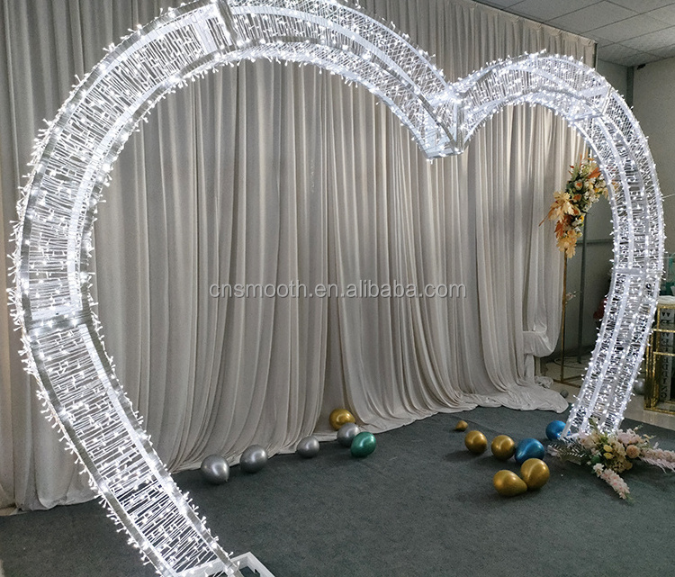 Explosive Models Heart Shape Flower Arch Iron Metal Backdrop Frame Stand For Wedding Decoration