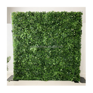 Perfect Vertical Artificial Plastic Green Plant Grass Wall for Wedding Decoration