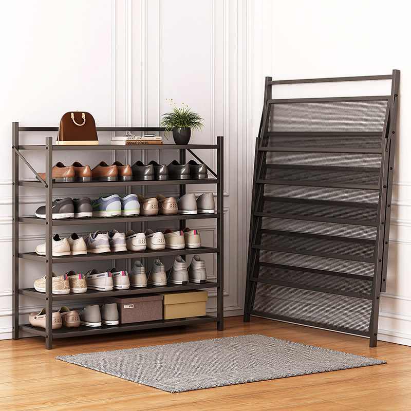 Simple Shoe Rack Shoe Cabinet Folding Space-Saving Student Dormitory Household Folding Storage Rack