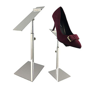 Stainless Steel Adjustable Height Shoe Rack High Heel Shoe Display Stand