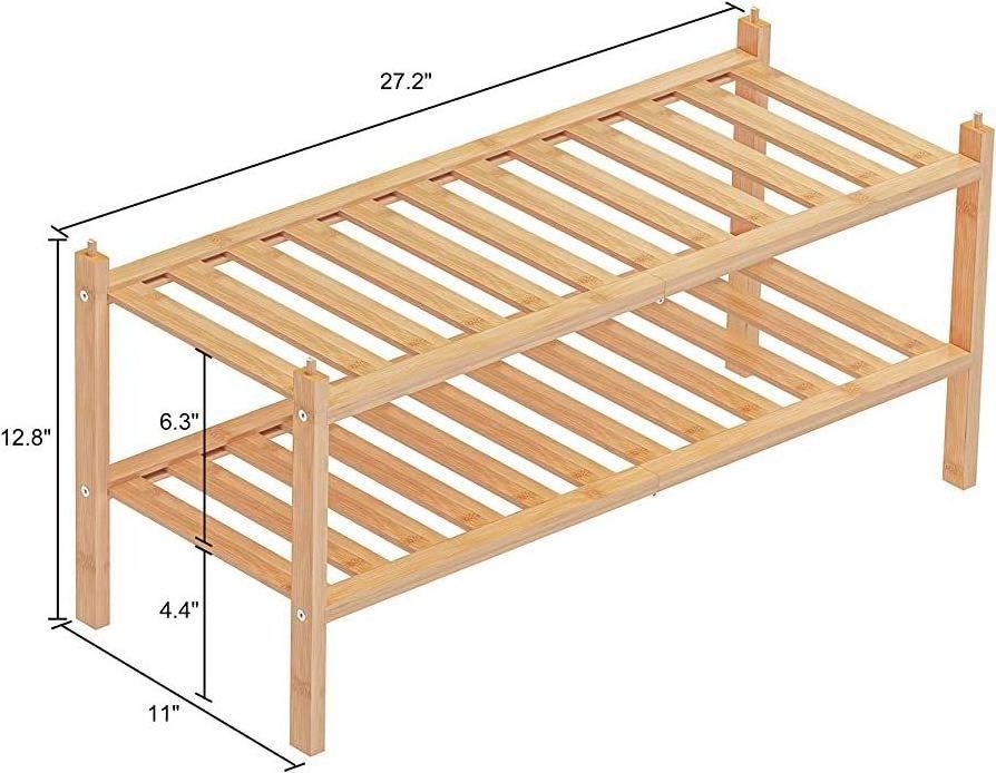 Shoe Rack for Closet, Stackable Shoes Rack Organizer Free Standing Shoe Shelf for Entryway