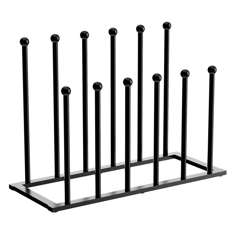 Black Metal Boot Rack for Closet, Entrance, Bedroom, Portable Shoe Rack Home Furniture Modern Iron Frame Shoes Store Display