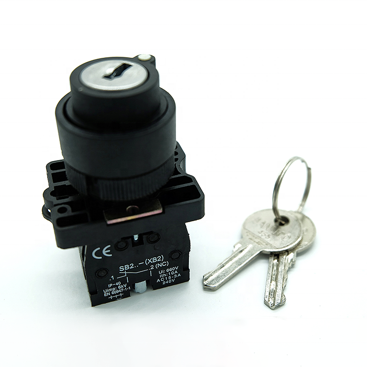 SB2-EG21 2 Position and  3 Position Key Rotary Selector Switch