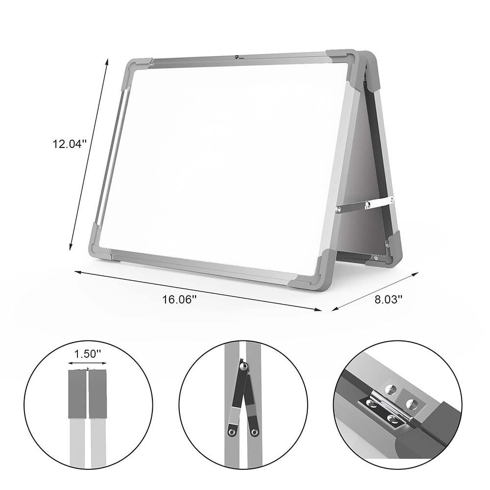 Desktop double side magnetic whiteboard painting white stand drawing board