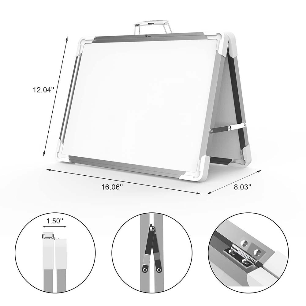 Desktop double side magnetic whiteboard painting white stand drawing board