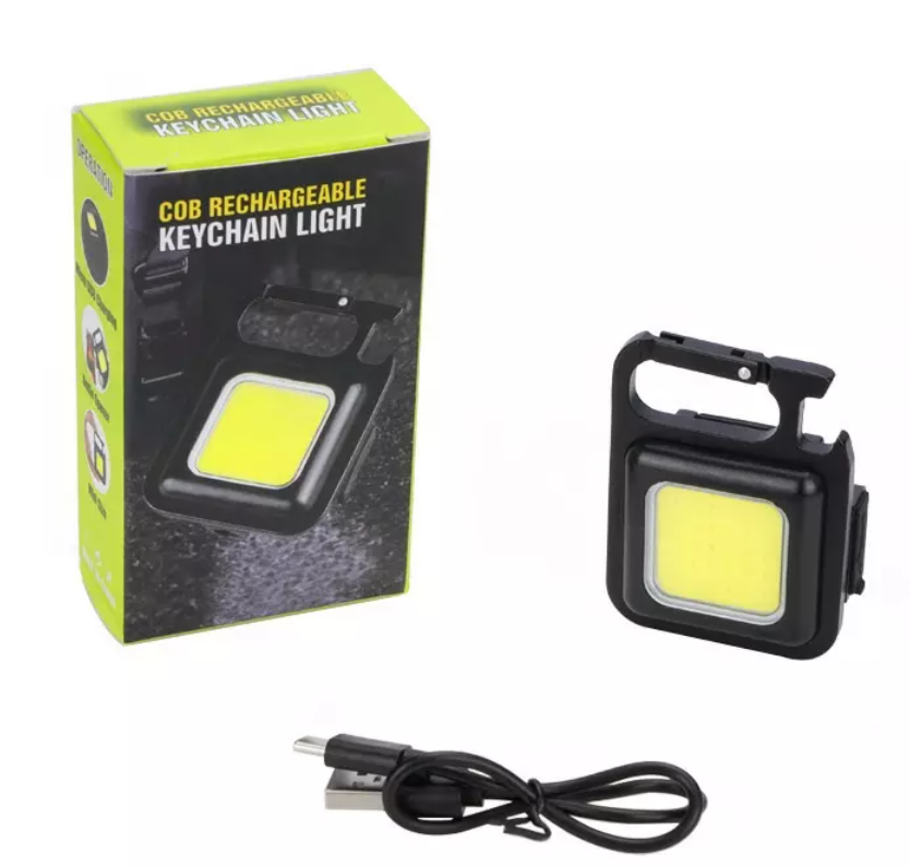 Wholesale Mini COB Keychain Light Rechargeable Small LED Flashlight 800 Lumen Portable 4 Light Modes Pocket with Folding Bracket