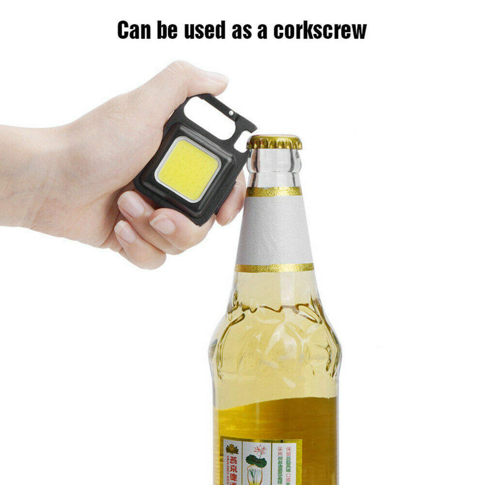 Wholesale Mini COB Keychain Light Rechargeable Small LED Flashlight 800 Lumen Portable 4 Light Modes Pocket with Folding Bracket