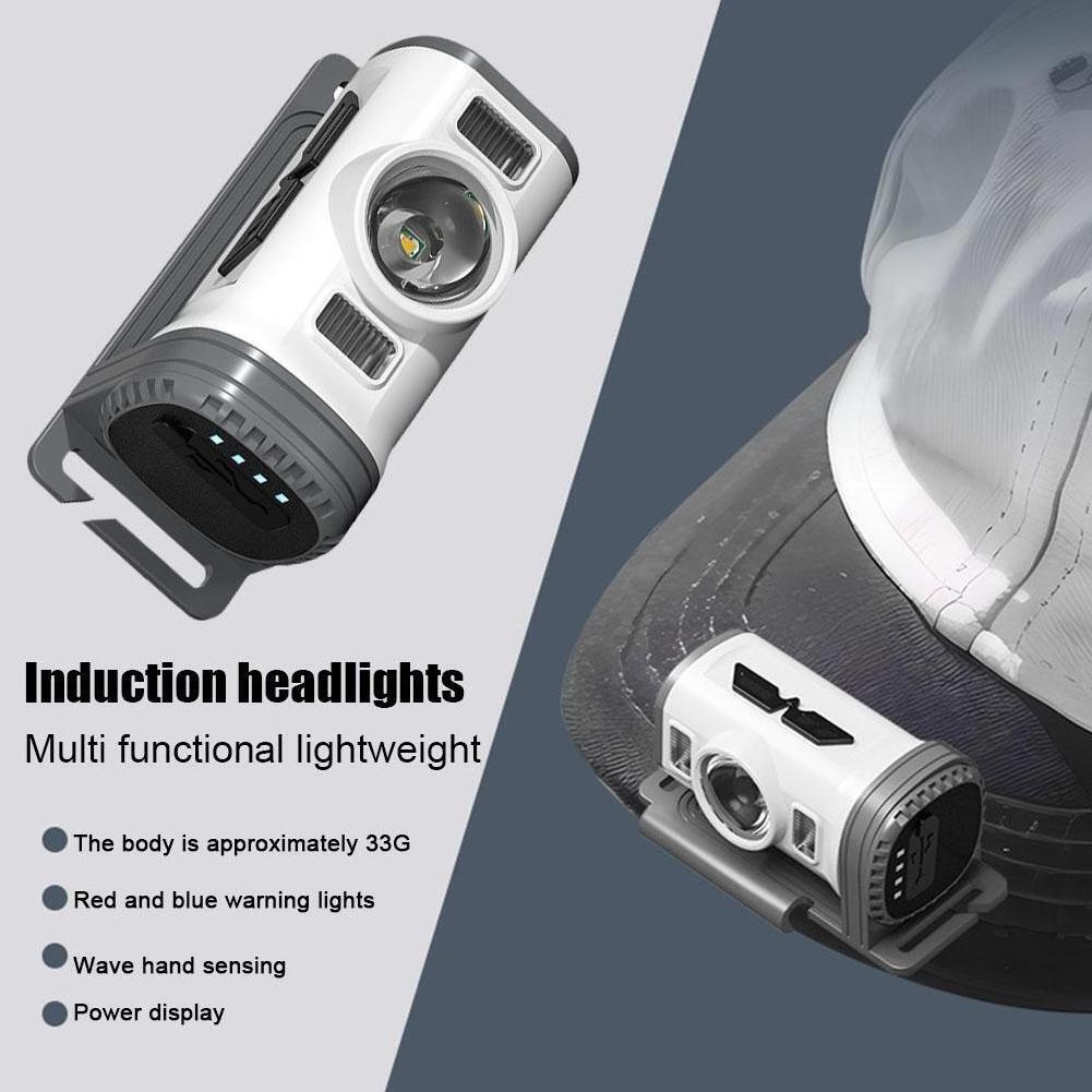 Explorer Sensing headlight Strong charging super bright fishing special night fishing headlight flashlight cap clamp light