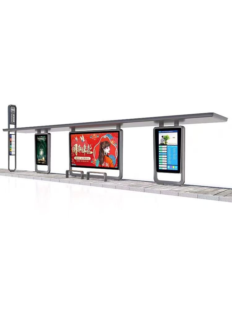 Outdoor Customized Solar Energy Advertising Bus stop Shelter