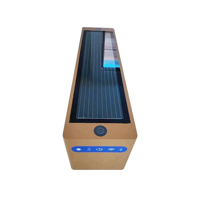 solar powerd bench outdoor park bench with solar cover and lighting bench with solar panel