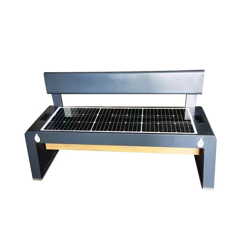 solar powerd bench outdoor park bench with solar cover and lighting bench with solar panel